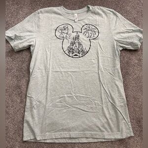 Bella Canvas Light Gray Disney Castle Outline Tee